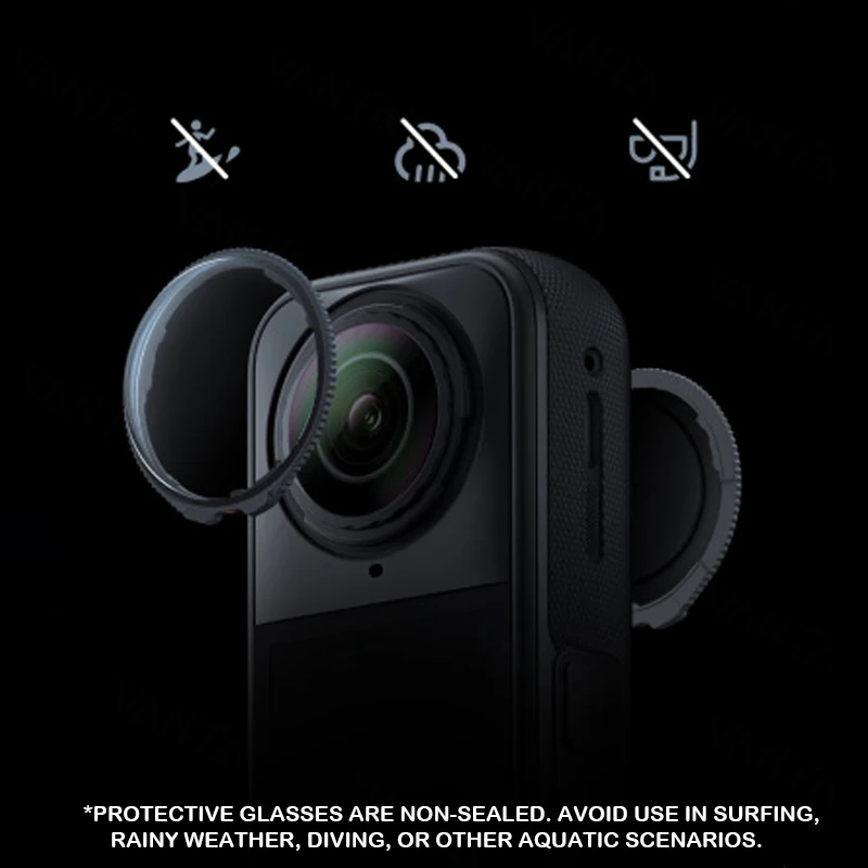 For Insta360 X5 Lens Cover Tempered Optical Glass Protector Anti-Scratch & Anti-Fog Camera Replacement Accessories