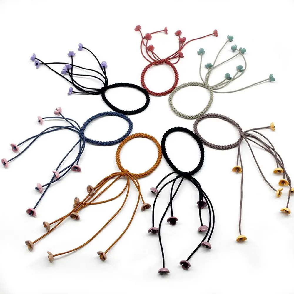 

Korea Girls Fashion Ribbon Flower Women Hair Ties Rubber Band Hair Accessories Hair Ropes