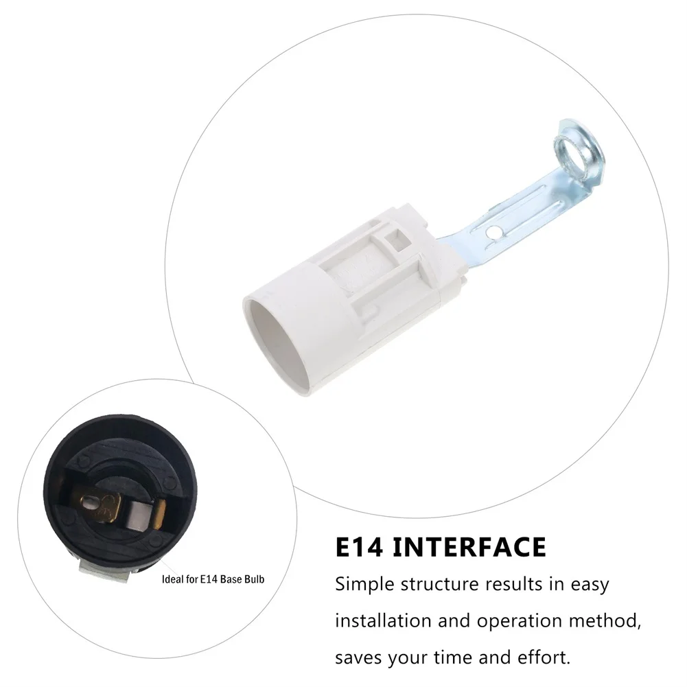 Ceiling Light Parts for e14 Lamp Socket DIY Lighting Projects Heat Resistant Materials Plastic Construction Quick Mounting