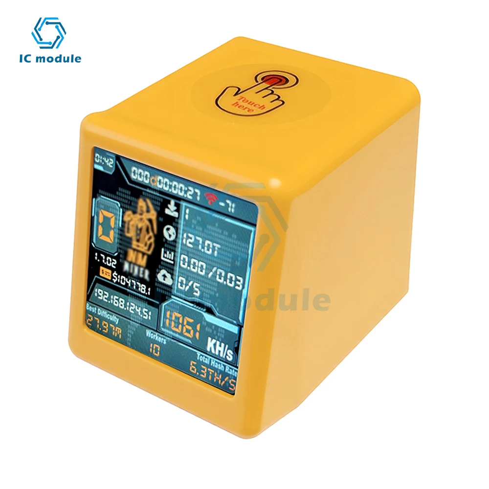

ESP32 Development Board 1.54-inch/2.8 Inch Touch Screen WiFi Bluetooth Miner Module 1060kh/s Desktop Clock Gift