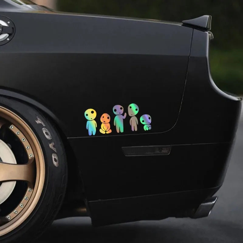 

Car Sticker Funny Five Cartoon Characters Stickers Waterproof Vinyl Decal DIY Body Window Door Auto Exterior Decor Accessories