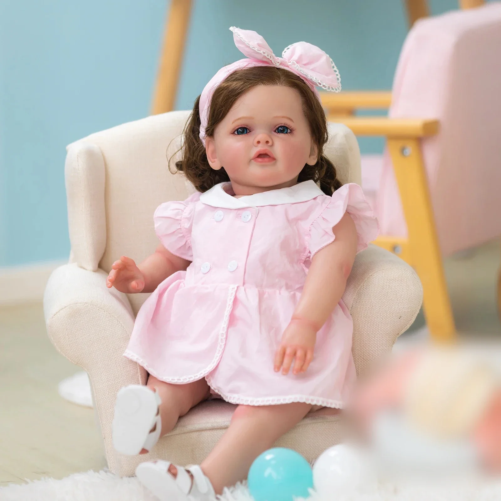 60 سنتيمتر بيتي تولد من جديد دمية رسمت بالفعل الانتهاء من طفلة ضخمة حجم الطفل شعبية نابض بالحياة لمسة ناعمة عالية الجودة الفن دمية