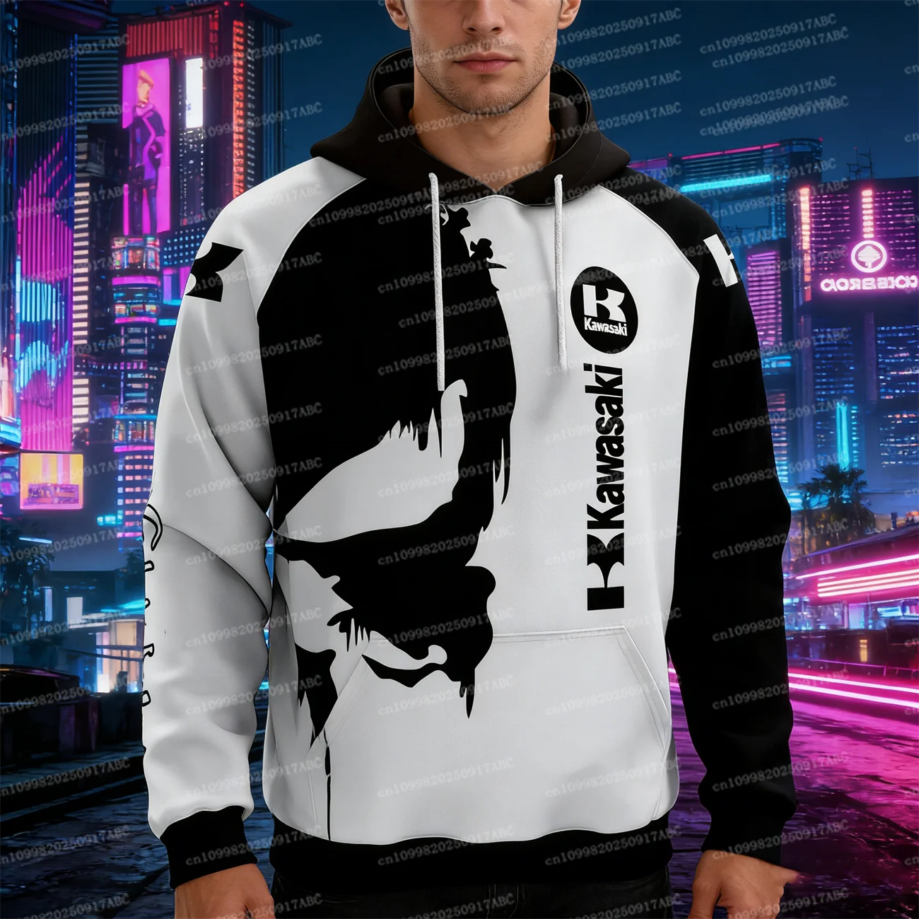 

（Kawasaki ）Spring and Autumn Men's Hoodie Printing Kawasaki Tshirt Hoodie Women's Hoodie Children's Hoodie Street Sports Hoodie