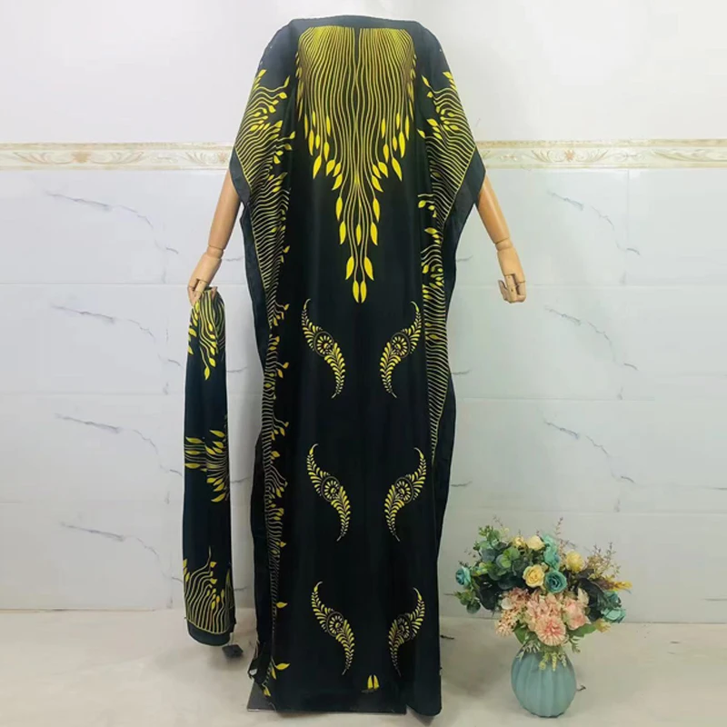 Dress Length:140cm Bust:160cm African Dashiki New Fashion Design long dress oversized Famous Brand Loose For Lady/women