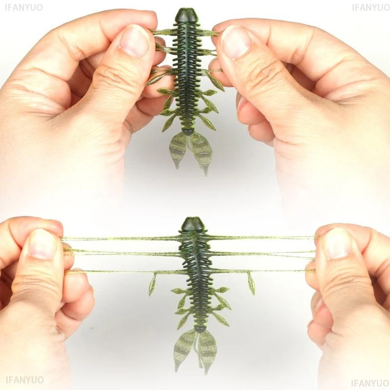 10 قطعة الصيد السحر الغريبة الروبيان 7.5 سنتيمتر 3 جرام العائمة الطعم TPE عالية الطفو الطعوم الاصطناعية تهتز الروبيان على شكل طعم ناعم