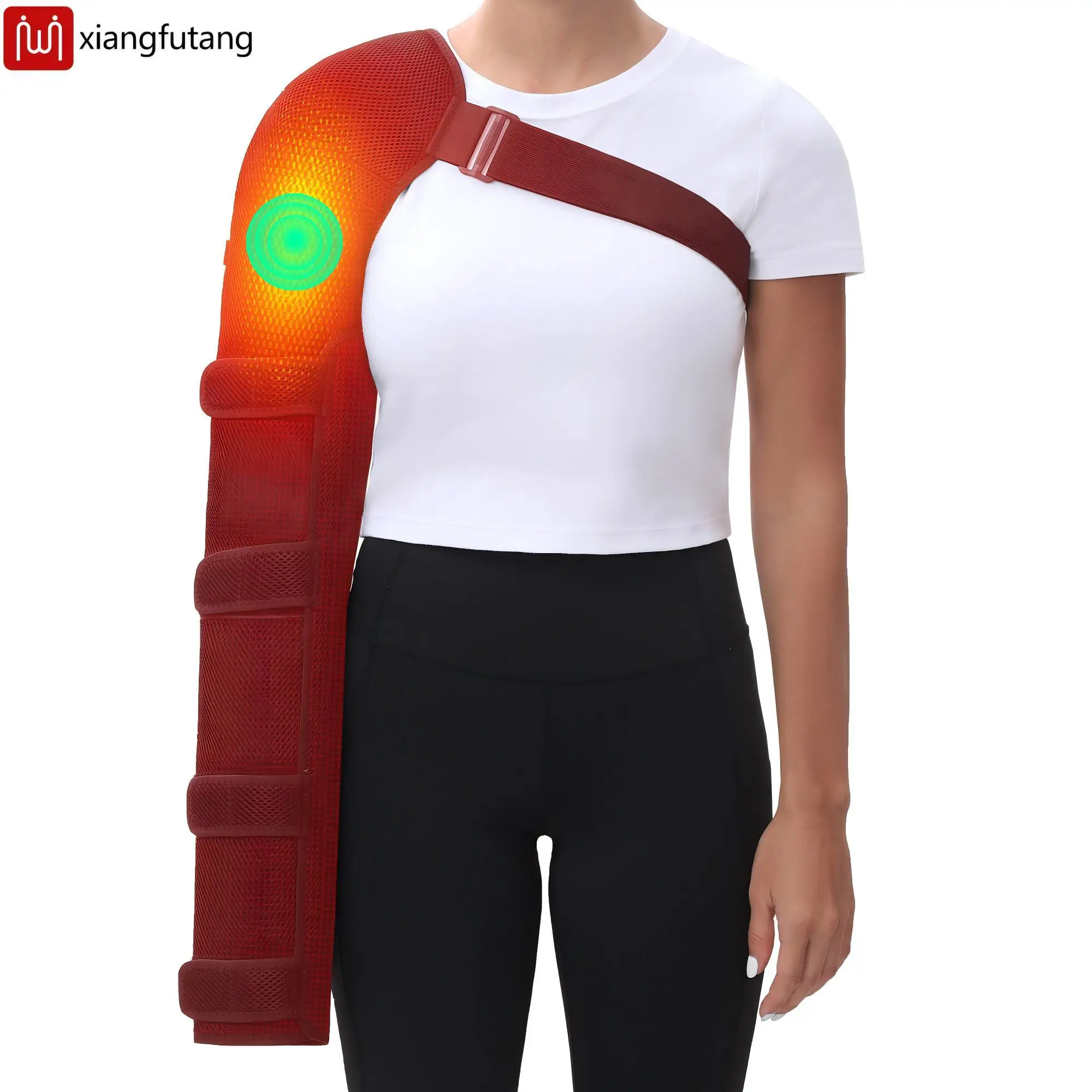 Air Layer Heating Long Arm Protector Arm Vibration Massager Relieves Frozen Shoulder Elbow Pain Arm Thermal Care  Recovery Brace