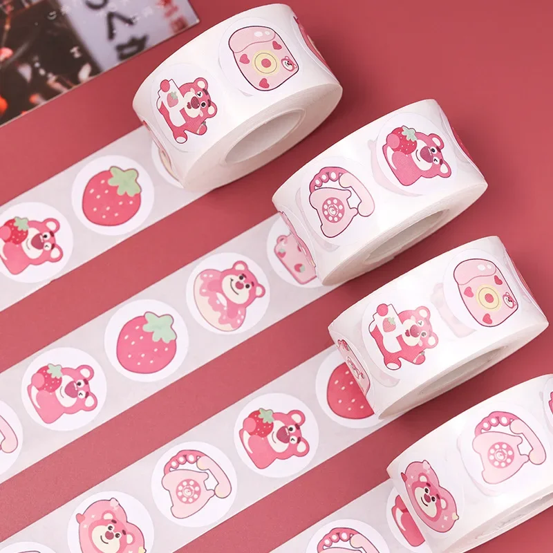 Disney Toy Story Lotso Adhesive Tape Kawaii Anime Figures Masking Tapes DIY Paper Stickers Student Stationery Kid Toy 500 Sheets