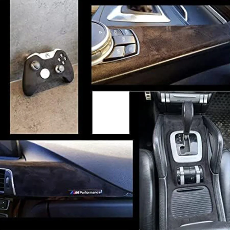 Tecido de camurça autoadesivo, microfibra, luxuoso, pelúcia, envoltório interior do carro, tecido de veludo para vitrine de joias, decoração, artesanato diy