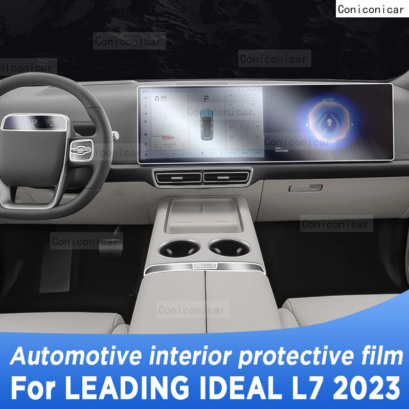 

For LEADING IDEAL L7 2023 Gearbox Panel Navigation Automotive Interior TPU Protective Film Anti-Scratch Sticker Accessories