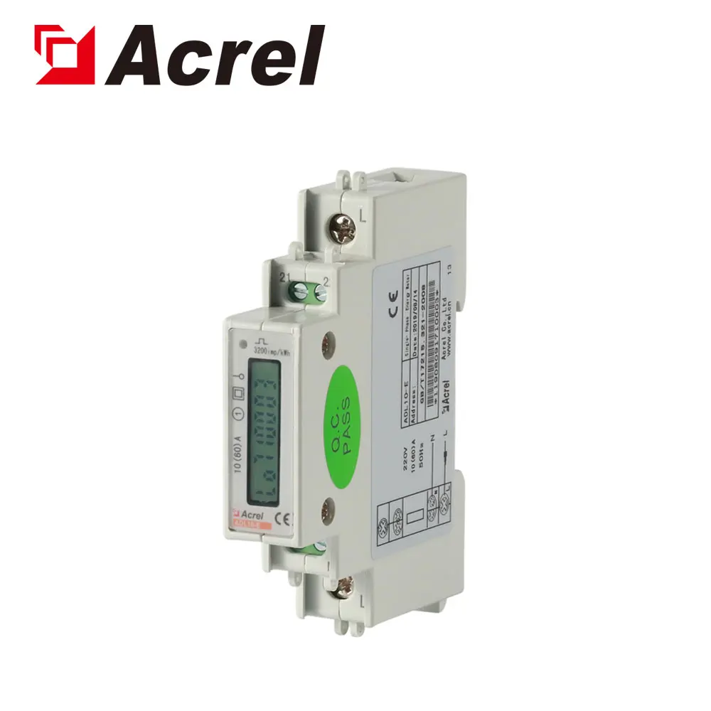 Acrel ADL10-E Factory Electricity Din Rail Single Phase kWh Energy Power Meter RS485 Modbus-RTU 10(60)A