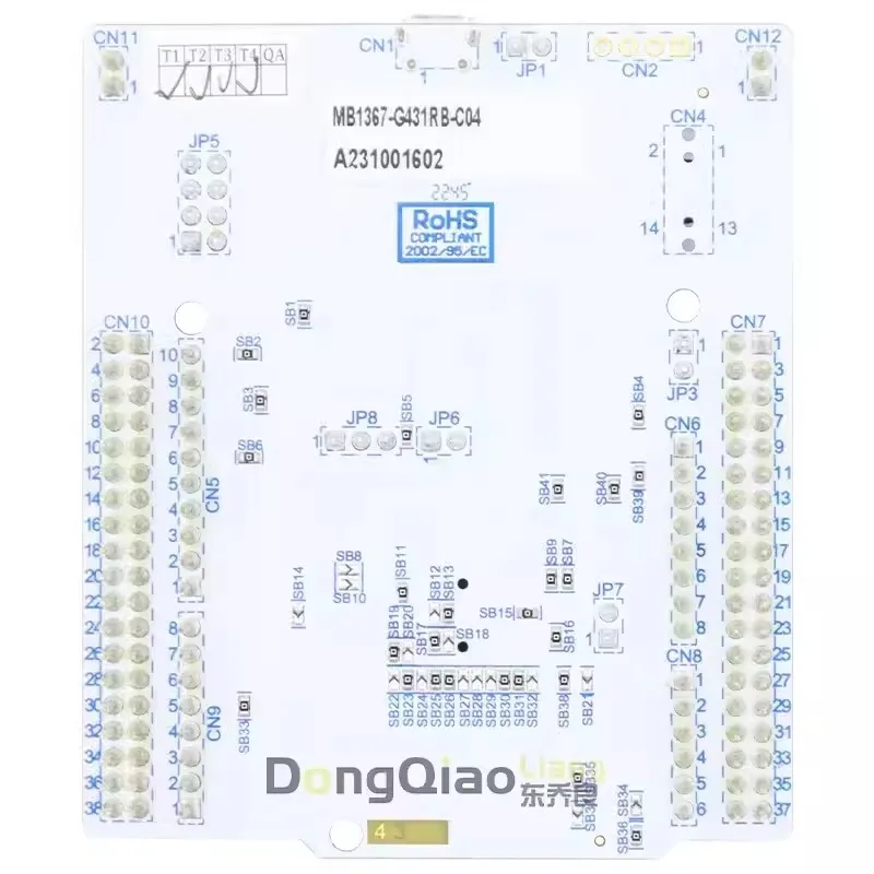 The original stock NUCLEO-G431RB uses the STM32G431RBT6 microcontroller STM32 Nucleo-64 development board