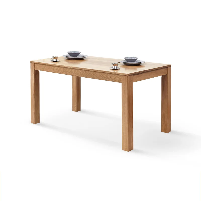 

Обеденный стол из цельного дерева, бытовая мебель для маленькой квартиры, современный простой журнальный обеденный стол и комбинация стульев