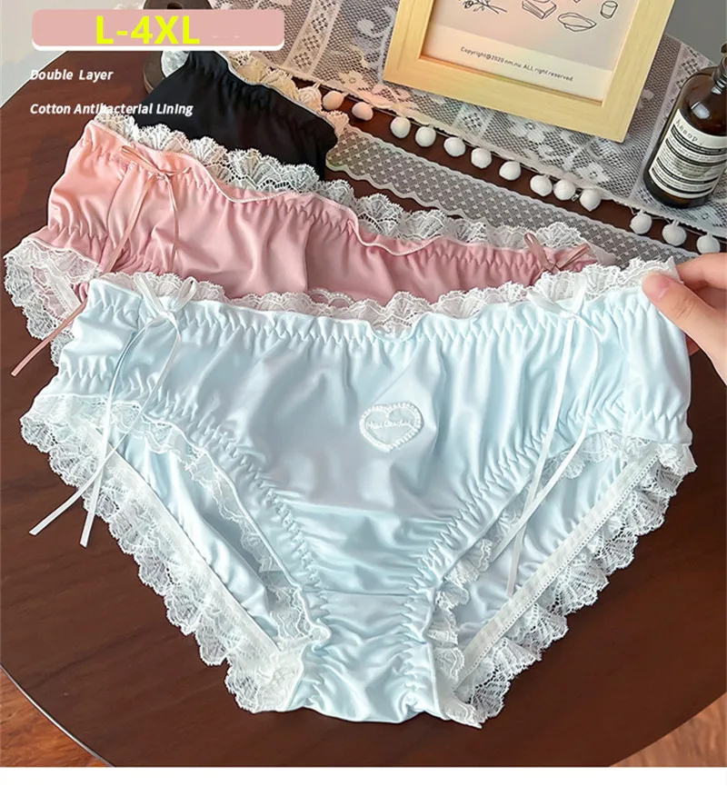 Sexy panties Plus size ropa interior femenina lace lenceria sweet calzones para mujer high elasticity underwear women Lingerie