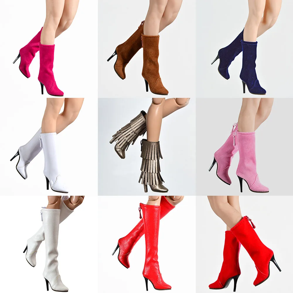 1/6 Female High Heels Middle/High/over-knee Boots Big Feet Shoes for Body Worldbox AT201 Phicen S28 29 S38 S39 S42 S43 S46 S47