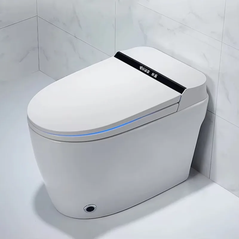 Toilet Cerdas Wc Pintar Otomatis Elektrik Keramik Tanpa Tangki Siram Kaki Satu Bagian Pemasangan Lantai Portabel dengan Fungsi Bidet
