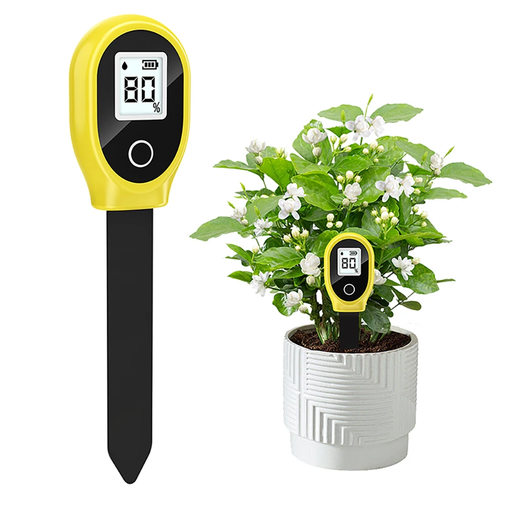 Digital LCD Soil Water Content Analyzer Meter for Indoor Planting Potted Garden Flower Lawn Tool