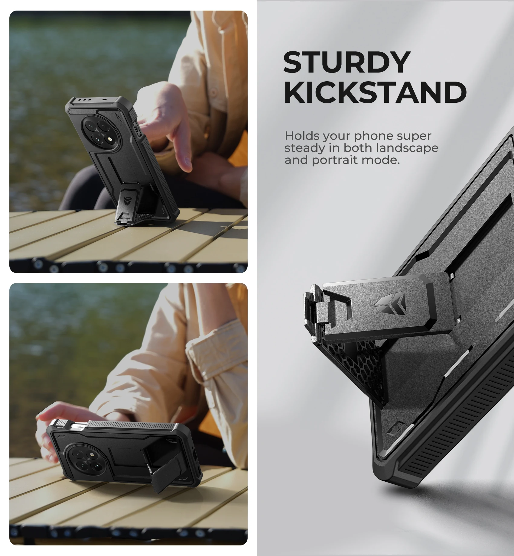 Etui na OnePlus 13 5G (2025) Full Body Bumper Military Grade Armor Shockproof Shell Case Bracket z wbudowanym ochraniaczem ekranu — zdjęcie produktu 5