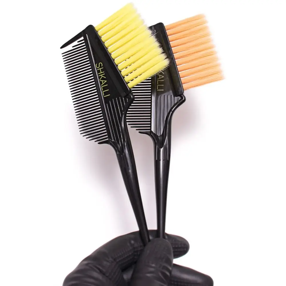 

Professional Hair Dye Coloring Brushes Tail Comb Hairdressing Tinting Hair Brush Hair Dye Tools Double Side Hair Coloring Comb