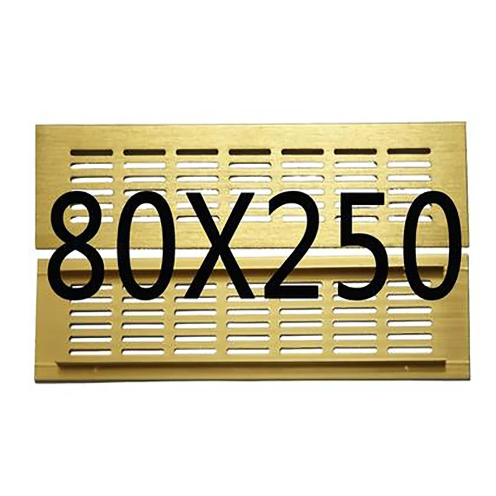 1Pcs Aluminum Alloy Brushed Gold Air Mesh Rectangular Wardrobe Cabinet Closet Air Ventilation Vents