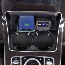 Car Wireless Charging For Mercedes Benz AMG C43 C63 GLC43 GLC63 X253 W205 phone Mount Stand Fast charge interior accessories