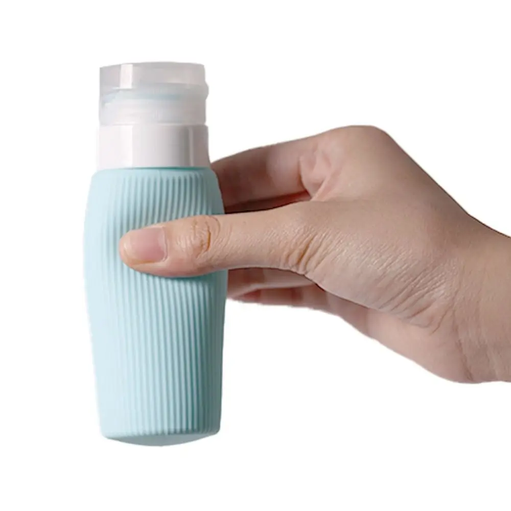 Draagbare 90 ml siliconen hervulbare flessen grote capaciteit lege douchegel lotionfles knijplotioncontainer reizen