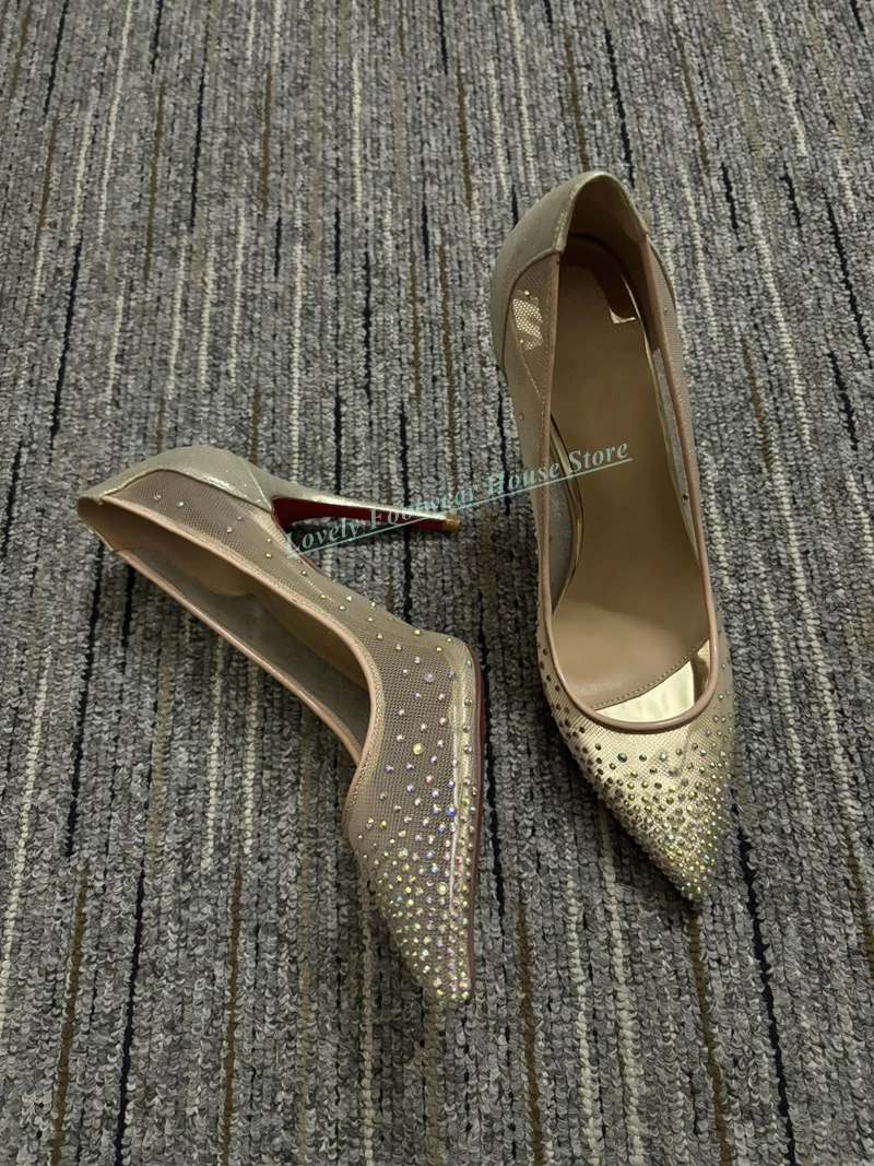 

Sexy Woman Stiletto Heel Slip On Pump Shoes Pink White Blue Pointed Toe Spring Autumn Thin High Heel Single Shoes For Lady Girl