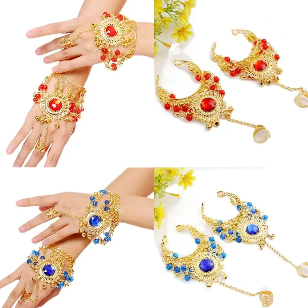 Fashion Ring Bead Tribal Indian Dance Show Out Dance Accessories Belly Dance Costumes Diamond Bracelet Accessories