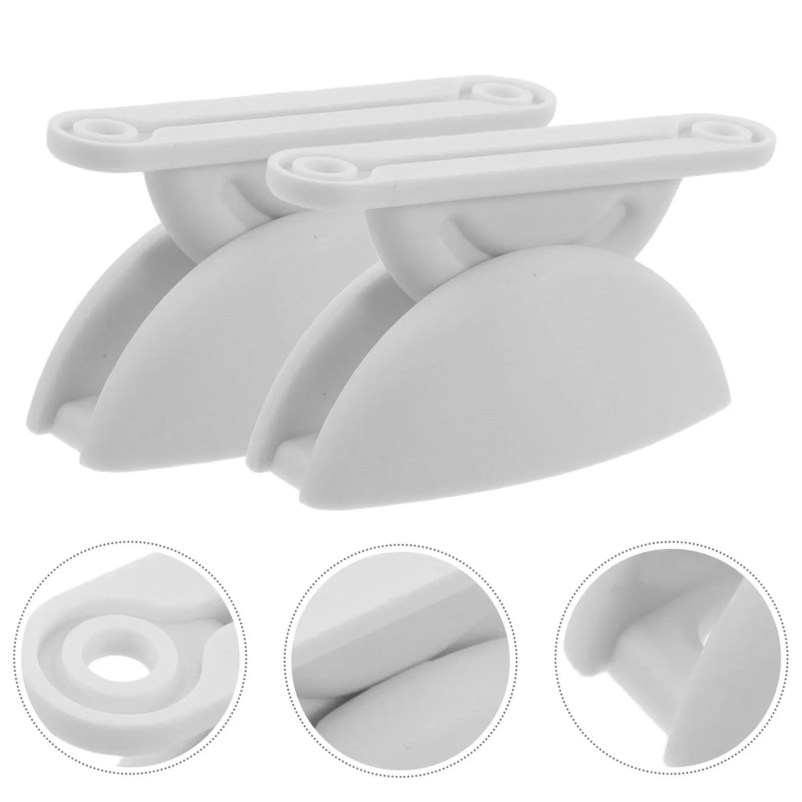 2Pcs Half Round Rv Shower Door Travel Latch Heavy Duty Plastic Camper Trailer Door Holder for Storage Cargo Compartment Entry
