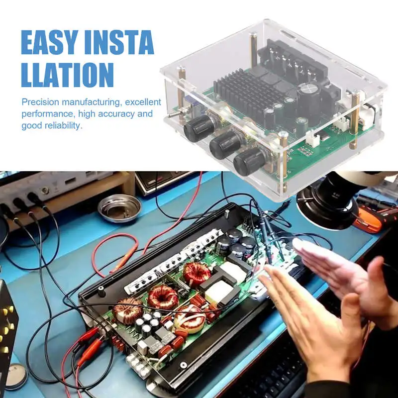 TPA3116D2 Audio Amplifier Board Digital Stereo Amplifier Audio Board 2-Channel 80Wx2 With Shell-A38R