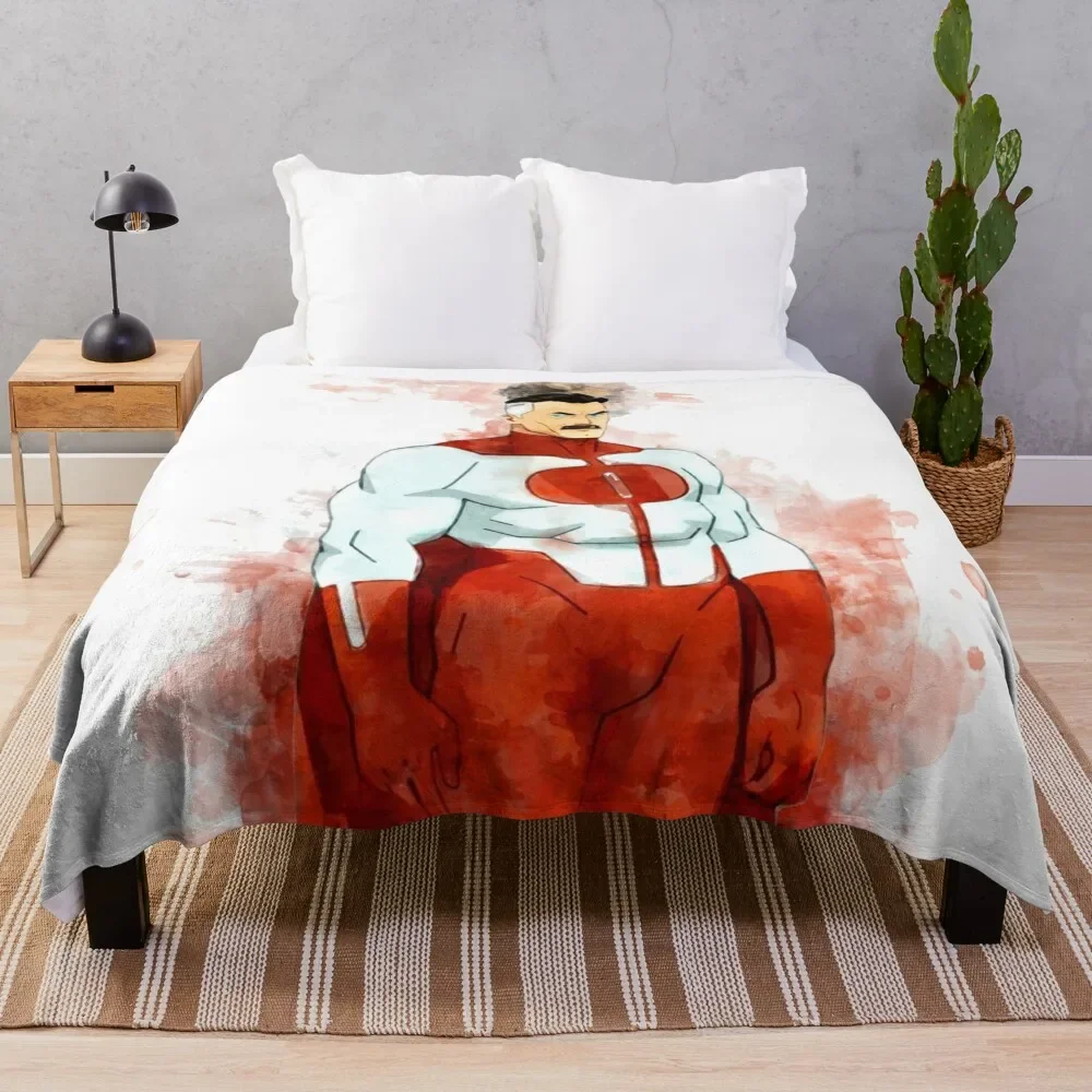 Invincible - Omni-Man *watercolor* Throw Blanket Cute Plaid Luxury Thicken Bed linens Sofa Throw Blankets