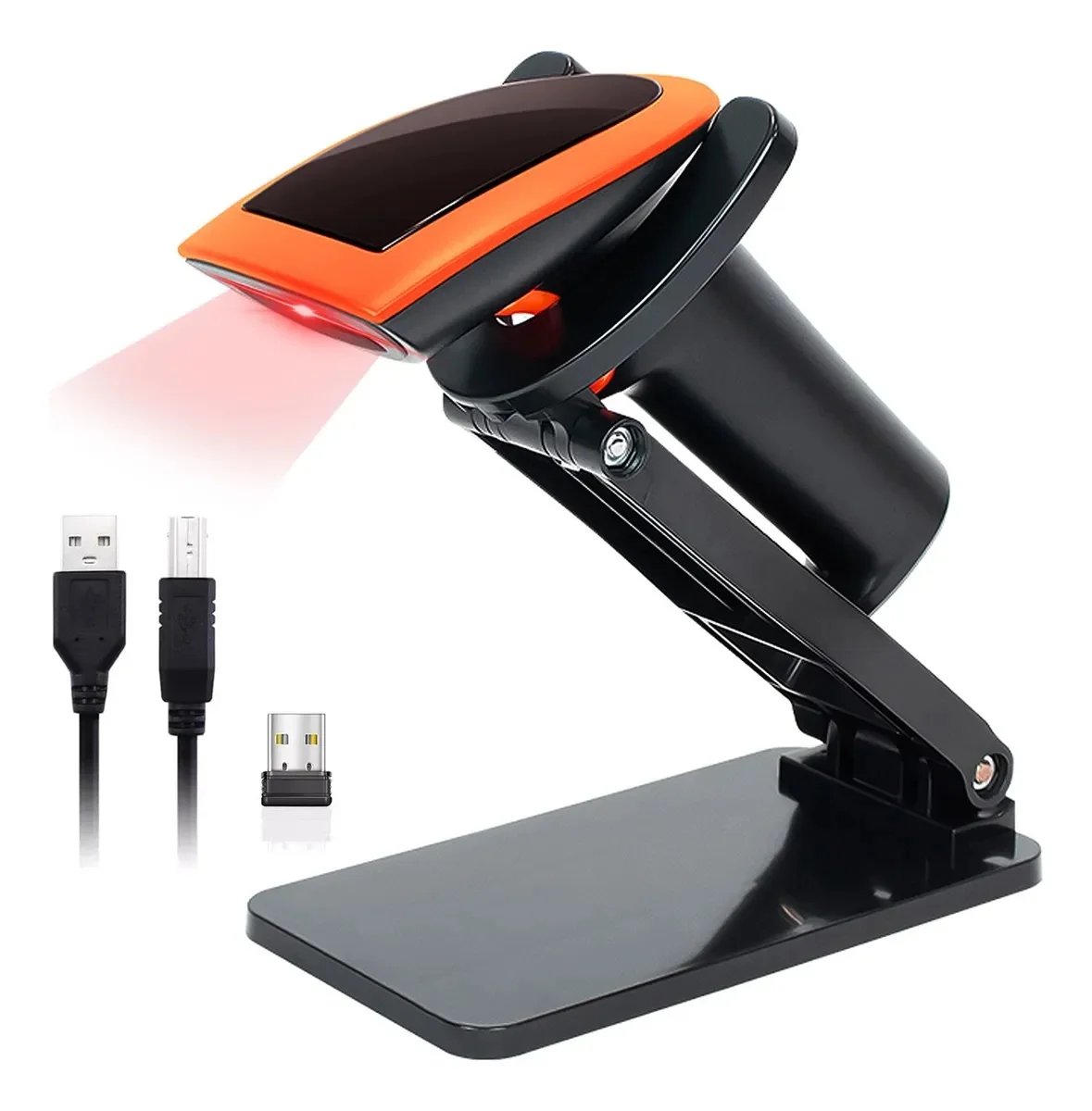 BWHS-25L 2D 1D Wired Bar Code QR Scanner Reader New Arrival Bluetooth+2.4G Wireless+USB Interface Stand Cradle in Stock