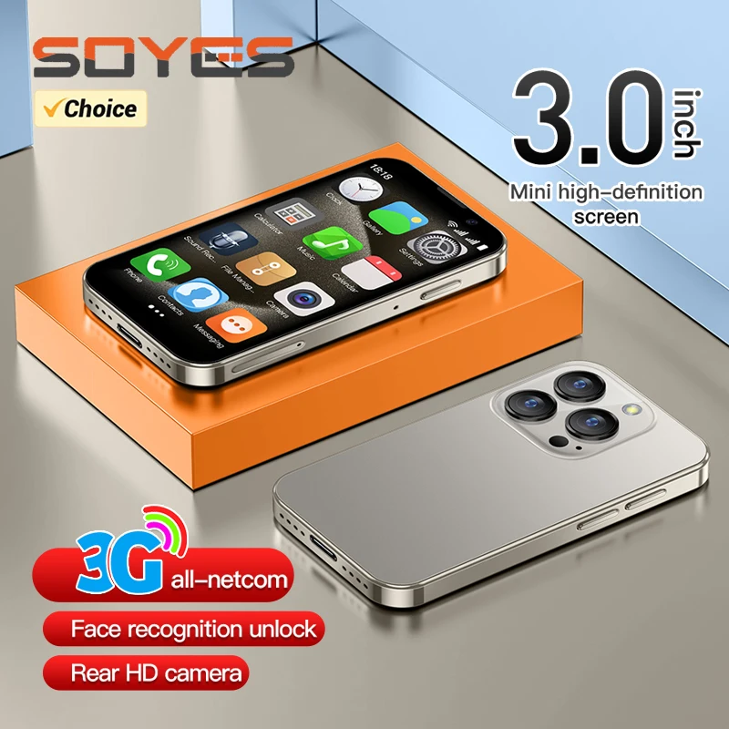 SOYES XS18 Pro 3.0'' Mini Smartphone 2GB RAM 16GB ROM Facial Recognition Android9.0 Dual SIM Standby 1000mAh 3G Network Phone