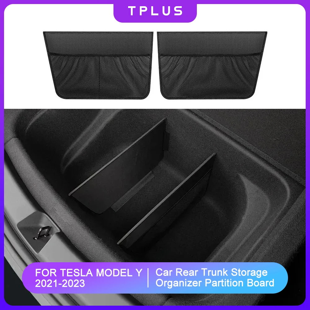 

Car Rear Trunk Lower Storage Organizer Partition Board For Tesla Model Y 2023 Trunk Storage Box Divider Interior Accessories