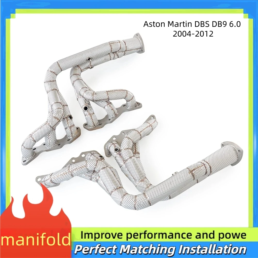 

Высокопроизводительный коллектор выпускного коллектора для Aston Martin DBS DB9 6.0 2004-2012, выпускной коллектор из нержавеющей стали