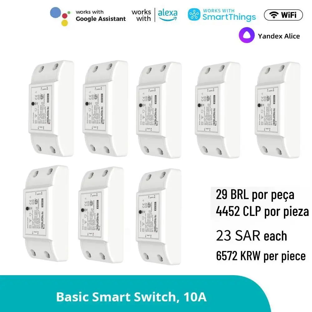 5-10pcs SONOFF Basic R2 Mini Wifi Smart Switch Diy Module Work With Alexa Google Home Assistant Yandex Alice Smartthings Ifttt