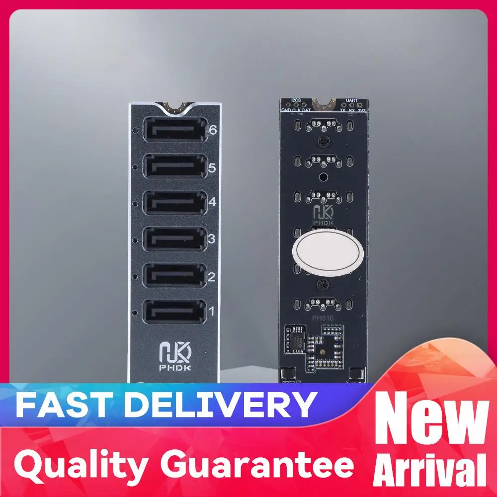 

Карта-адаптер M.2 M KEY NVMe на 6 портов SATA, 6 Гбит/с, с интеллектуальным индикатором, чип ASM1166, для настольных ПК