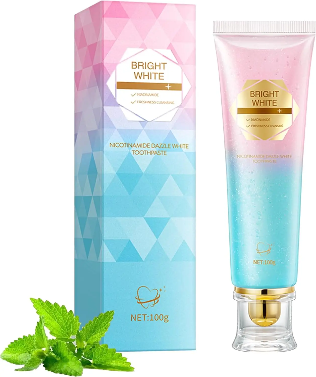100g Bright White Toothpaste Nicotinamide Remove Coffee Tea Stain Fresh Breath Quickly Foaming Effectively Relieve Tooth Allergy
