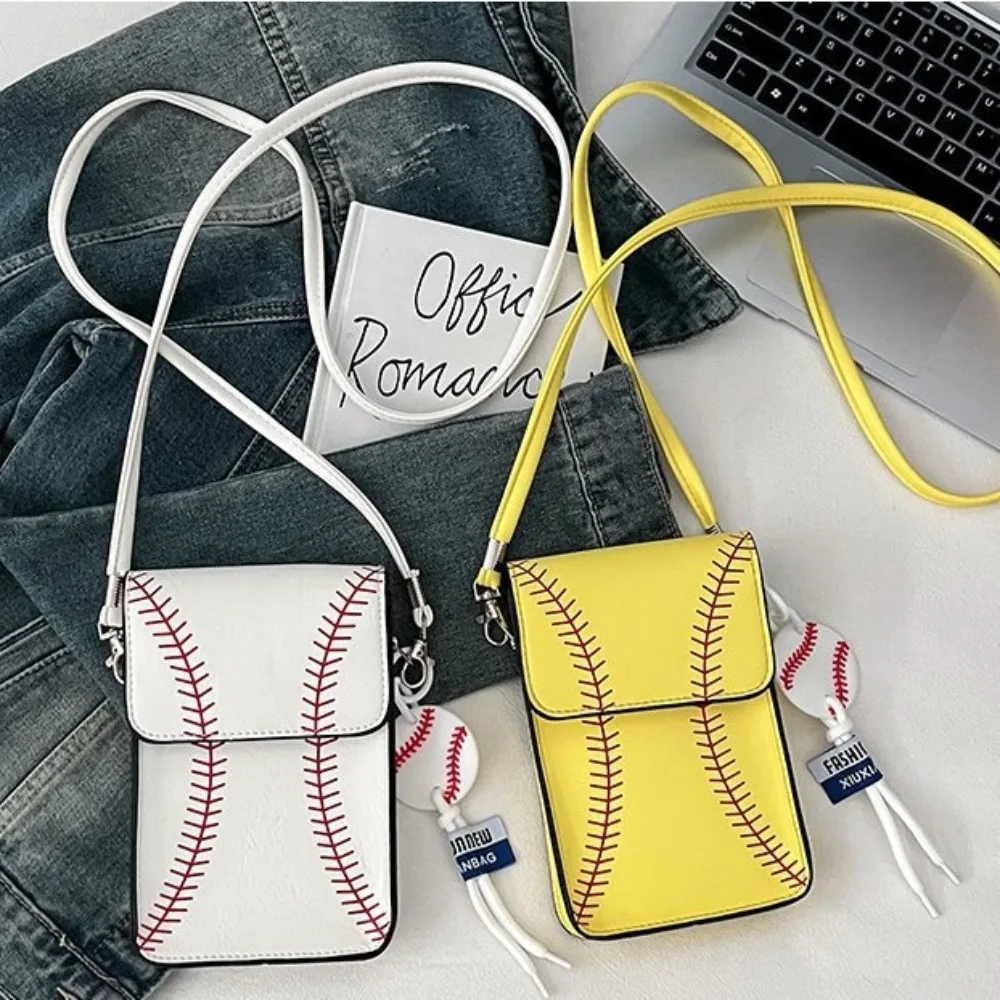 

Fashion Versatile Crossbody Bags Baseball Printed Shoulder Bag Cell Phone Square Bags Personalized Slanting Across Small Purse