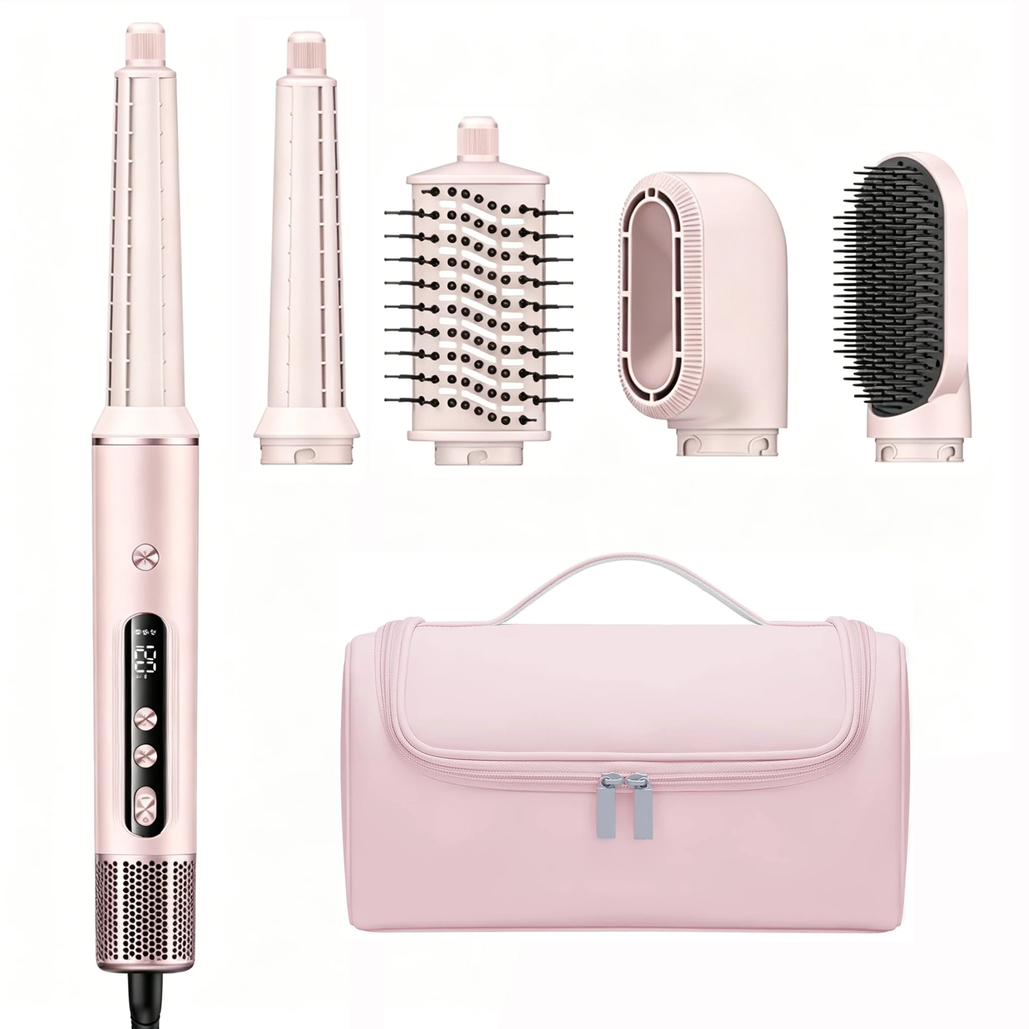 5 in 1 Multi Styler Hot Air Styler Hair Curler Fast Drying Straightening Volumizing 1400W High Speed Hair Dryer