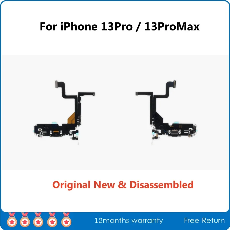 Original New & Disassembled USB Dock Charging Port Connector Flex Cable For IPhone 13Pro 13 Pro Max Tear Down Replacement Tested