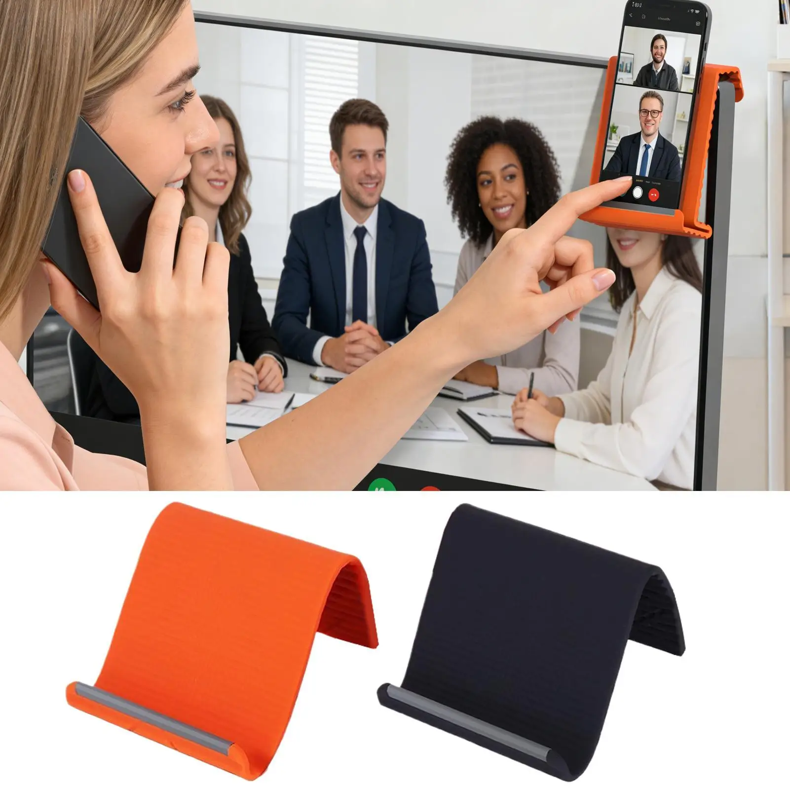 

Silicone Aluminum Phone Holder Stand Adjustable Bendable Desk Gadgets Office Phone Stand Silicone Aluminum Holder for Office