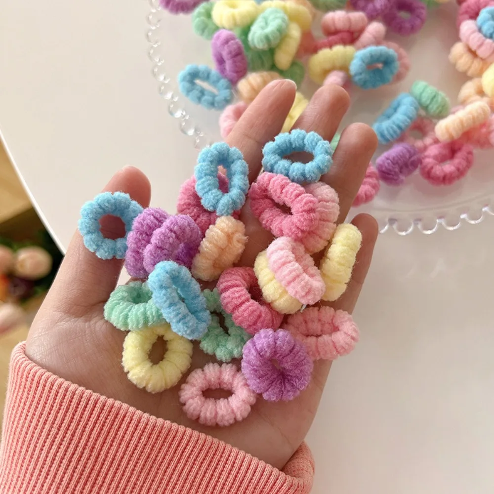 

500 шт., бесшовный базовый набор веревок для волос, высокоэластичная резинка ярких цветов, аксессуары для волос, кольцо для волос, красочная резинка для волос для девочек