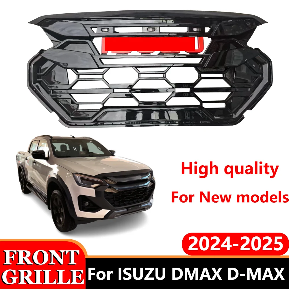 

Pickup 4X4 Exterior Accessories Front Mesh Grille Racing Grills Grill For ISUZU DMAX D-MAX 2024-2025 Car Bumper Grilles