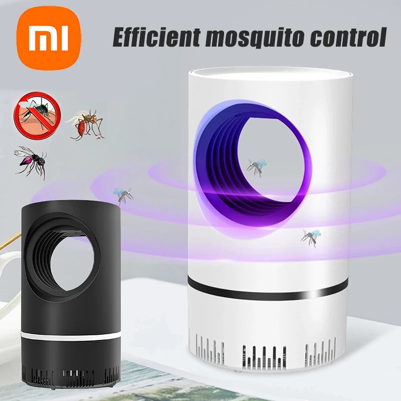 Xiaomi-Lâmpada elétrica interna do assassino do mosquito com fonte de alimentação e adaptador USB, armadilha do inseto e da mosca, ventoinha,