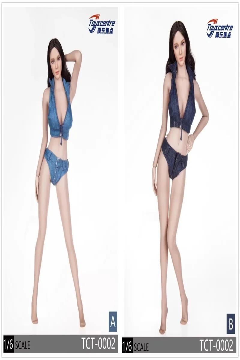 

Toys Centre TCT-0002 1/6 Female Soldier Swimsuit Sexy Denim Bikini Clothes Model Fit 12'' Action Figure Body In Stock