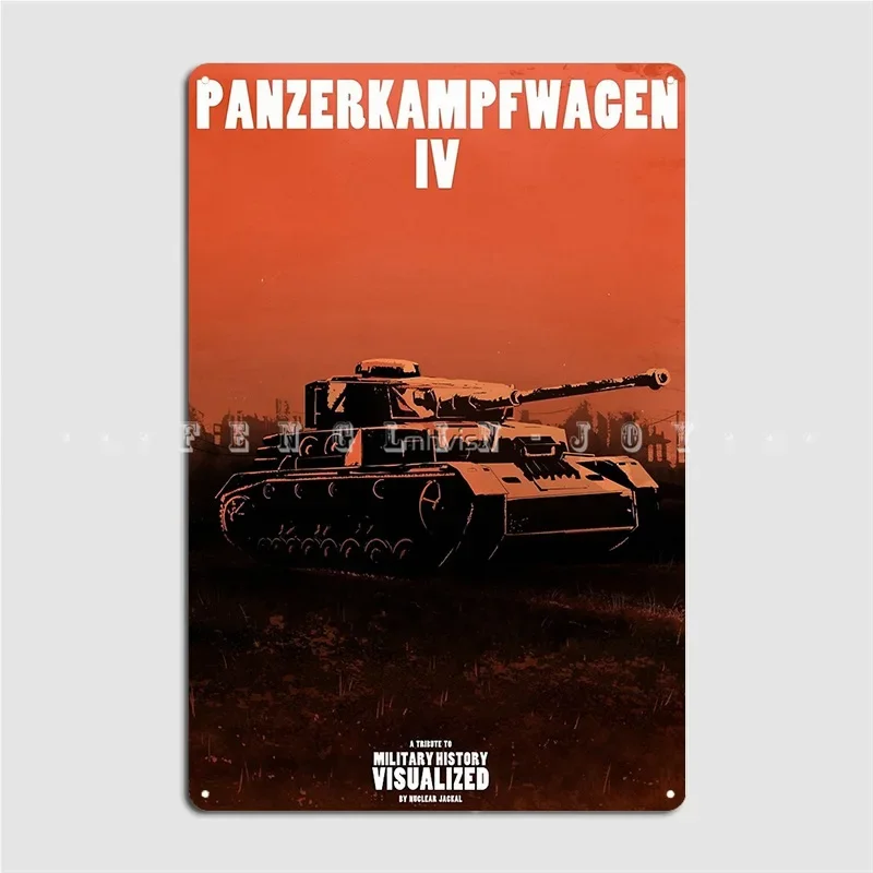 Panzerkampfwagen Iv Stylized Design Art: Nuclear Jackal Metal Plaque Poster Garage Club Garage Decoration Tin Sign Posters