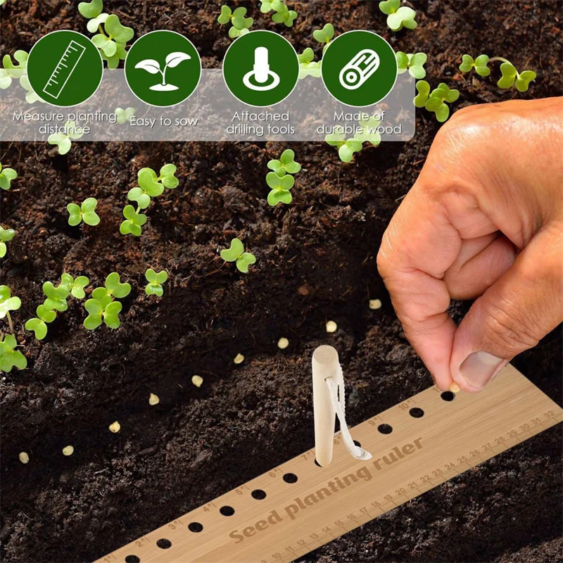 1 Pc orto misurazione della distanza di semina righello semina attrezzi da giardinaggio