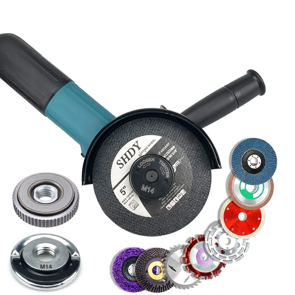 Quick Release Angle Grinder Flange Nut | Tool-less M14 & M10 Self-Locking