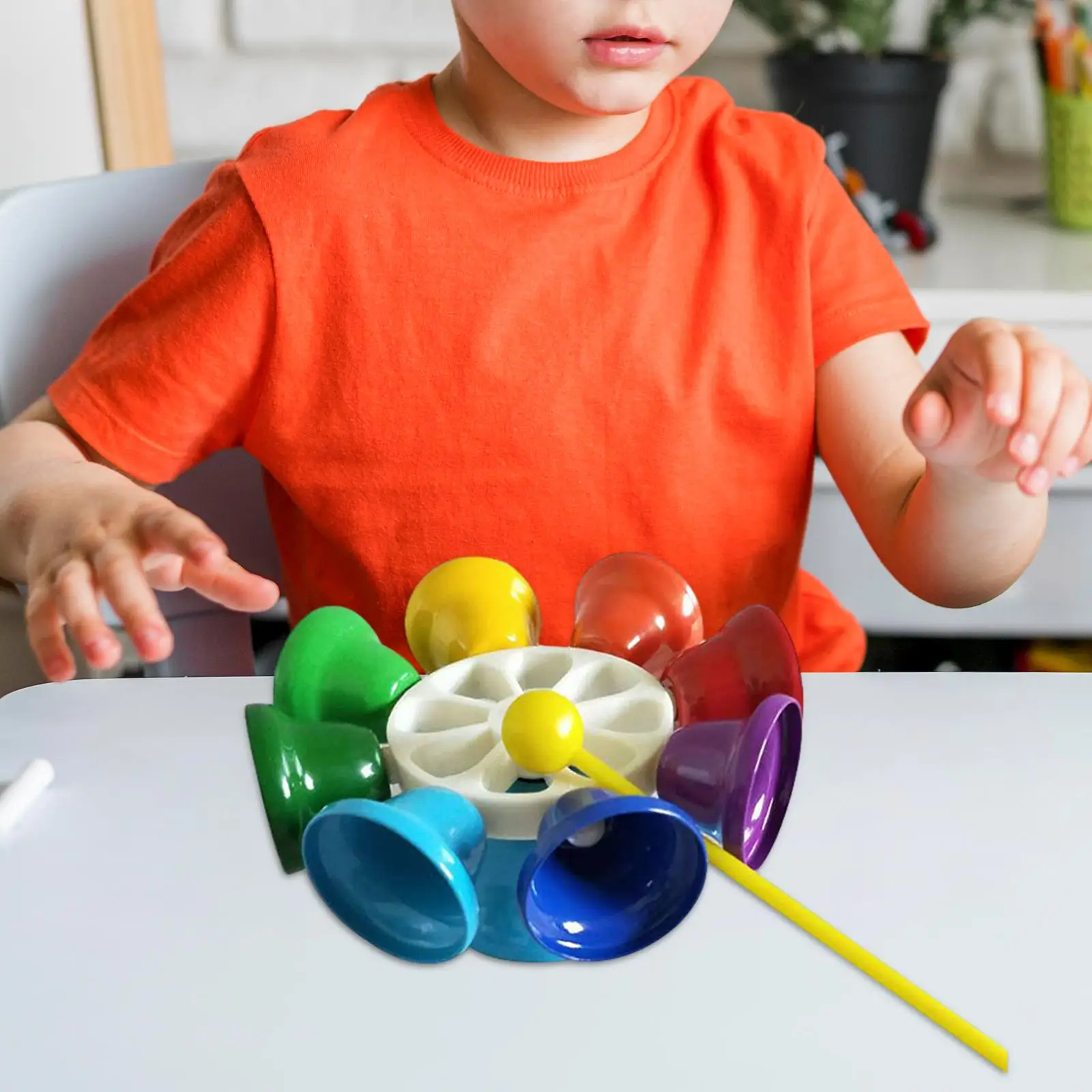 8 Note campana a mano insegnamento della musica abilità motorie fini campana a percussione bambini bambini musica giocattolo feste ragazzi ragazze regali di compleanno