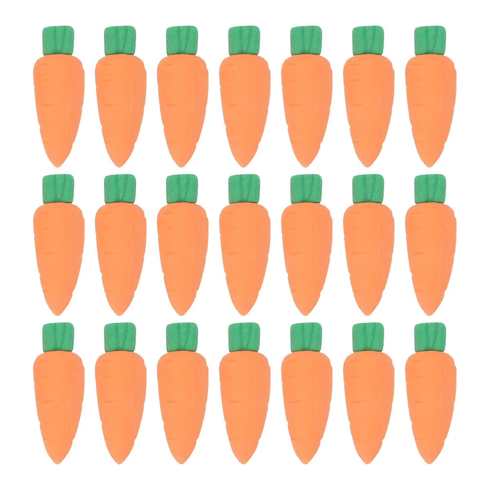 

50 Pcs Eraser Children’s Toys Kids Erasers Easter Students Puzzle Miniature Carrot for Vegetables Fun